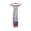 Scarf - Colorful Valentine's Day Silk + Fringes