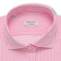 Oxford Striped Pink and White Slim Shirt