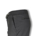 Pants - CARACCIOLO Cool Wool Elastic Waistband + Zip