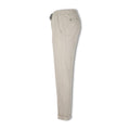 Pants - CARACCIOLO Cotton & Silk Stretch Elastic Waistband + Zip