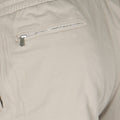 Pants - CARACCIOLO Cotton & Silk Stretch Elastic Waistband + Zip