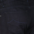 Dark Denim Cool Max Stretch Jeans with Navy Patch