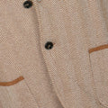 Blazer - Herringbone Jersey Linen, Cotton & Silk Finished Sleeves