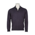 Sweater - STOWBRIDGE Cotton, Silk & Cashmere Stand-Up Collar Zipped
