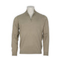 Sweater - STOWBRIDGE Cotton, Silk & Cashmere Stand-Up Collar Zipped