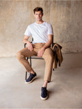 Sneakers - PRAIANO Linen & Rubber Soles Lace-Ups