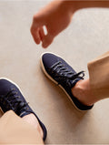 Sneakers - PRAIANO Linen & Rubber Soles Lace-Ups