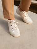 Sneakers - PRAIANO Linen & Rubber Soles Lace-Ups