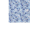 Navy, Blue And White Flowers Patterns Cotton Single Cuff Long Sleeves Shirt