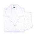 Pajamas Bicolour Twisted Yarn With Piping Long Sleeves Buttoned + Pants Cotton