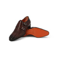 Double Monks Patinated Leather