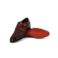 Double Monks Plain Colour Leather