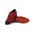 Double Monks Plain Colour Leather