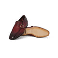 Loafers One Buckle Patinated Leather