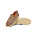 Tassels Loafers Plain Colour Suede
