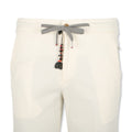 Pants - CARACCIOLO Drill Cotton & Cashmere Stretch Elastic Waistband + Zip