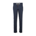 Pants - CARACCIOLO Drill Cotton & Cashmere Stretch Elastic Waistband + Zip