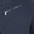 Pants - CARACCIOLO Drill Cotton & Cashmere Stretch Elastic Waistband + Zip