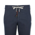 Pants - CARACCIOLO Drill Cotton & Cashmere Stretch Elastic Waistband + Zip