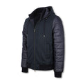 Bomber Jacket - Cotton, Wool & Polyester Stretch Removable Hood + Zipped