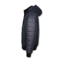 Bomber Jacket - Cotton, Wool & Polyester Stretch Removable Hood + Zipped