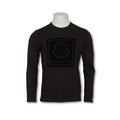 T-Shirt - Cotton Long Sleeves Crew Neck Velvet Logo