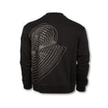 Sweatershirt - Cotton Crew Neck Moncler Logo & Optical Graphics Metallic Effects