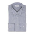 Shirt - Striped Poplin Cotton Single Cuff