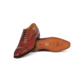 Oxfords - CAMBRIDGE Calf Leather & Leather Soles Lace-Ups + Medallion