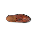 Wingtip Medallion Oxfords - HYTHE II Grained Leather & Leather Soles Lace-Ups
