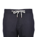 Pants - CARACCIOLO Cashmere Stretch Elastic Waistband + Zip