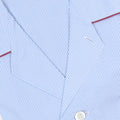 Pajamas - Striped With Piping Shirt Long Sleeves Buttoned + Pants Organic Cotton