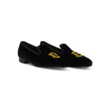 Slippers ALBERT Plain Colour Velvet Customized Embroidery