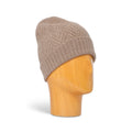 Beanie - Herringbone Effect Cashmere