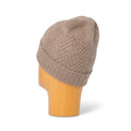 Beanie - Herringbone Effect Cashmere