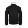 Cable Knit Sweater - Herringbone Effect Plain Cashmere Turtleneck Long Sleeves