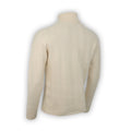 Cable Knit Sweater - Herringbone Effect Plain Cashmere Turtleneck Long Sleeves