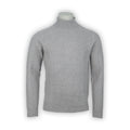 Cable Knit Sweater - Herringbone Effect Plain Cashmere Turtleneck Long Sleeves
