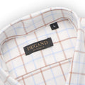 Shirt Tricolour Checked Cotton Single Cuff