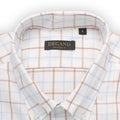 Shirt Tricolour Checked Cotton Single Cuff
