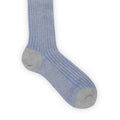 Socks - Long Pur Cotton Plaited