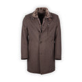 Double Coat - Wool, Polyester & Viscose, Detachable Bib + Fur Collar