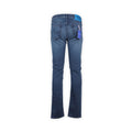 Jeans - BARD Jersey Cotton, Wool & Polyester Stretch Turquoise Patch