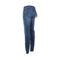 Jeans - BARD Jersey Cotton, Wool & Polyester Stretch Turquoise Patch