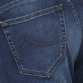 Jeans - BARD Cotton & Lyocell Stretch Turquoise Suede Patch