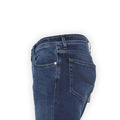 Jeans - BARD Cotton & Lyocell Stretch Turquoise Suede Patch