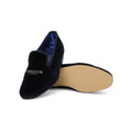 Slippers ALBERT Plain Colour Velvet Customized Embroidery