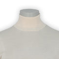 Thin Pullover Plain Colour Silk Turtle Neck Long Sleeves