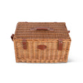 Picnic Basket - TRIANON Tartan Green Wicker For 6 Persons