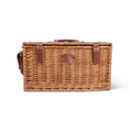 Picnic Basket - TRIANON Tartan Green Wicker For 6 Persons